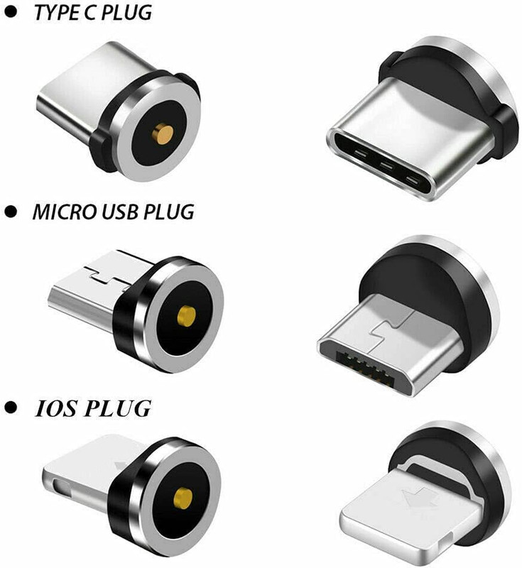 9 Pack Magnetic Phone Cable Adapter Connector Tips Head Plug Micro USB gallery