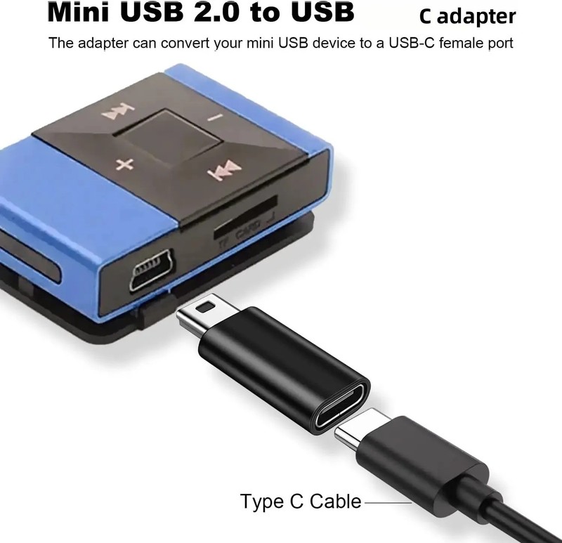 1 x USB C to Mini USB Adapter, Type C Female to Mini USB Male Convert Connector gallery
