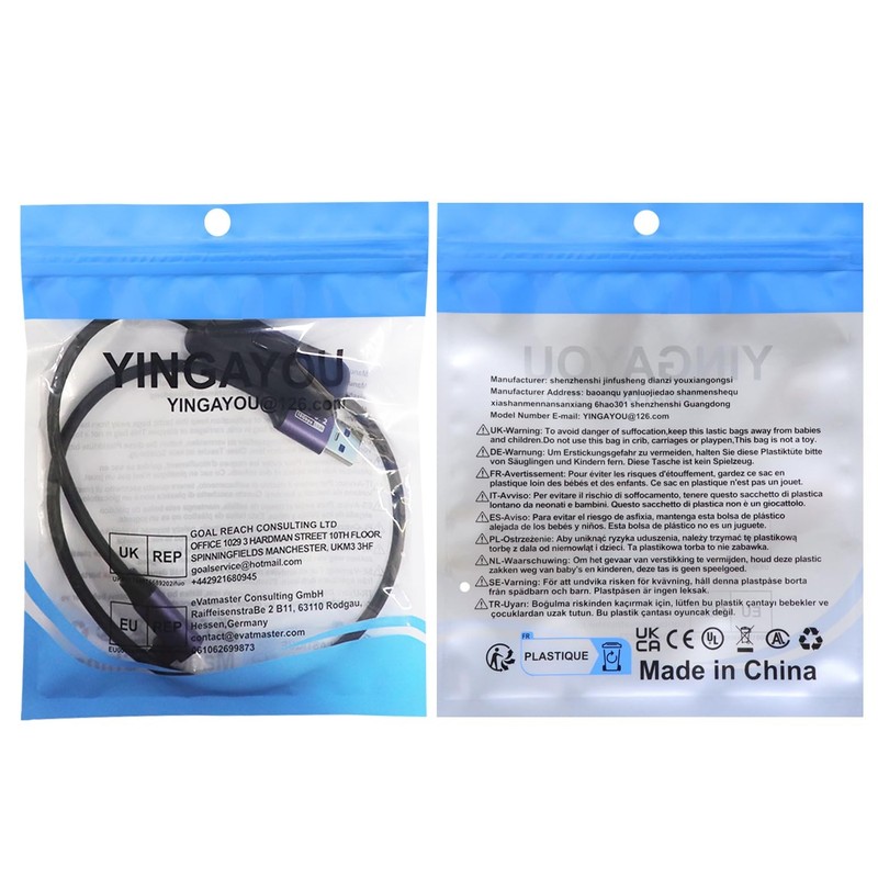 90 Degree USB C Cable Switch 3.2 Fast Charging 60W 3A 10Gbps Laptop 3.2FT 1m gallery