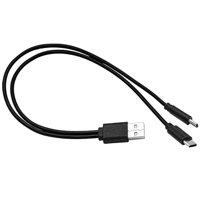 8 Inch 2 in 1 USB-C Splitter Cable – Type A to USB-C Charging Cord