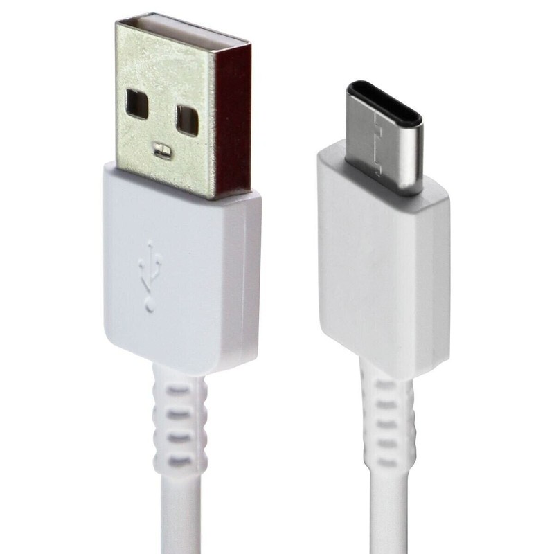 2 Pack Samsung 2.5′ USB to USB-C (Type C) Charge/Sync Cable – White EP-DR140AWZ