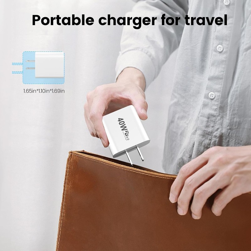 40W PD USB C Wall Charger Block Type C Fast Charging Cube Brick Box For iPhone gallery
