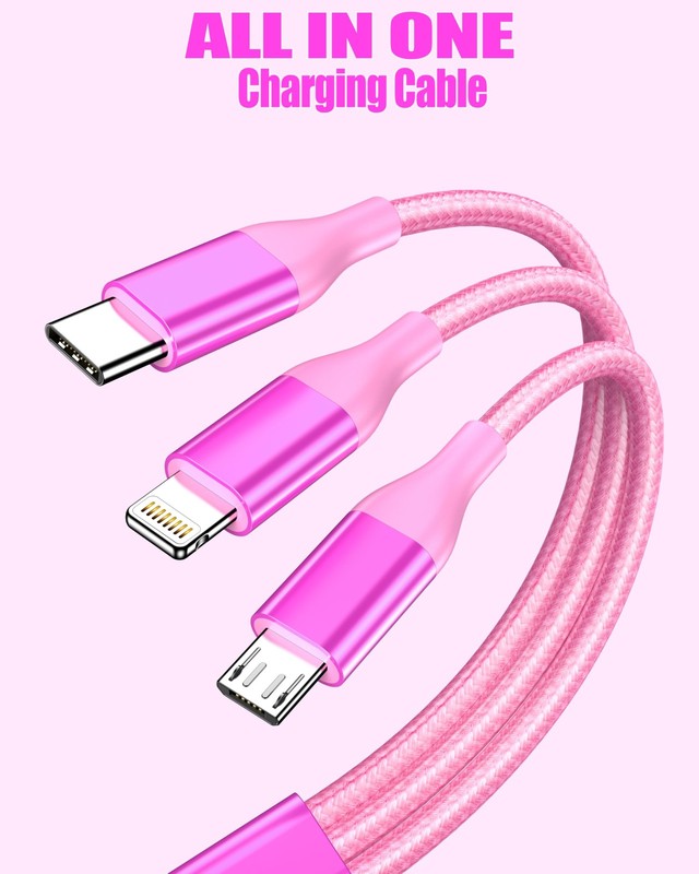 3 in 1 Multi Charging Cable for Multiple Devices Fast Cord(2PC 4FT) gallery
