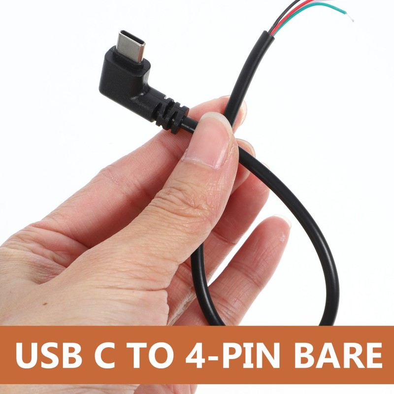 2 Count Usb Type Plug Cable Unbreakable Short Extension Right Angle gallery