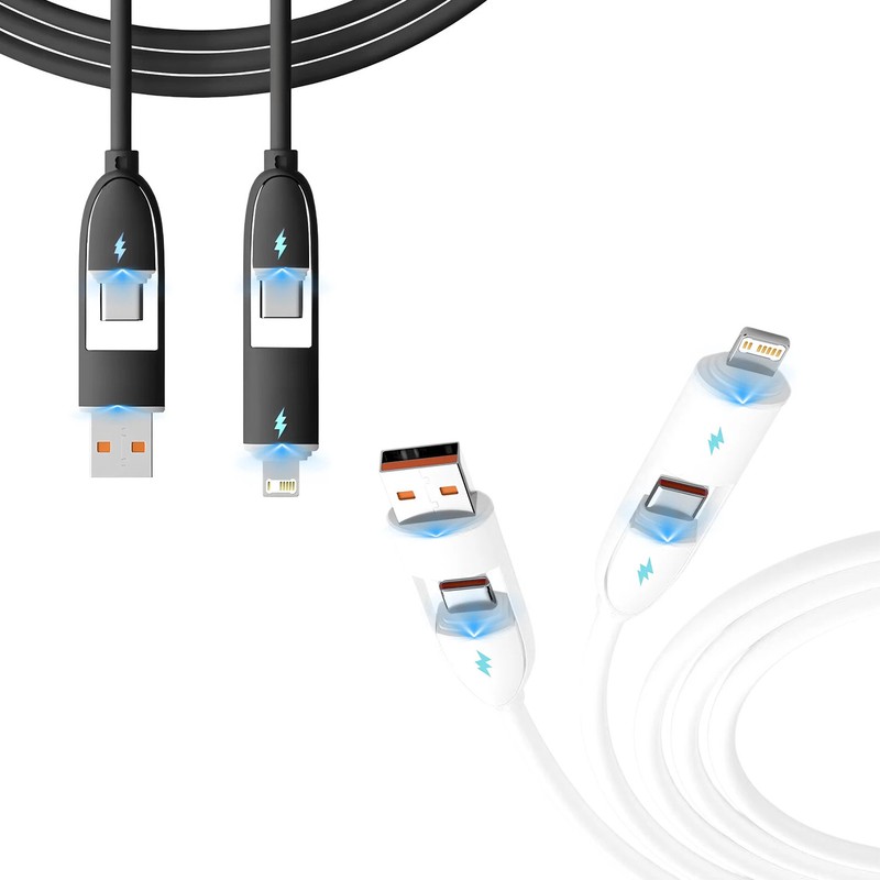 USB-C 2 in 2 Charger Cable 240w Fast charging Cord Usb Type C For iPhone gallery