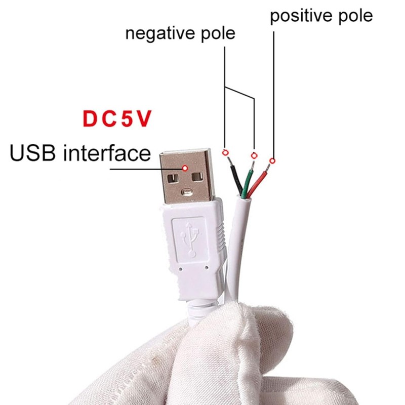 1 Pcs White DC5V USB LED Dimmer Extension Cable with On/Off Switch Adapter LE... gallery