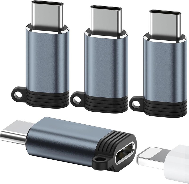 USB-C to Lightning Adapter 4 Pack MFi Certified iPhone iPad AirPods gallery