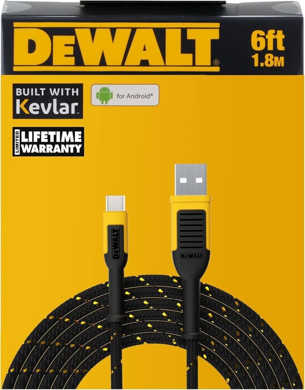 DEWALT Heavy Duty USB to USB C Cable, Jobsite Type C Cable, High Speed USBA to T gallery