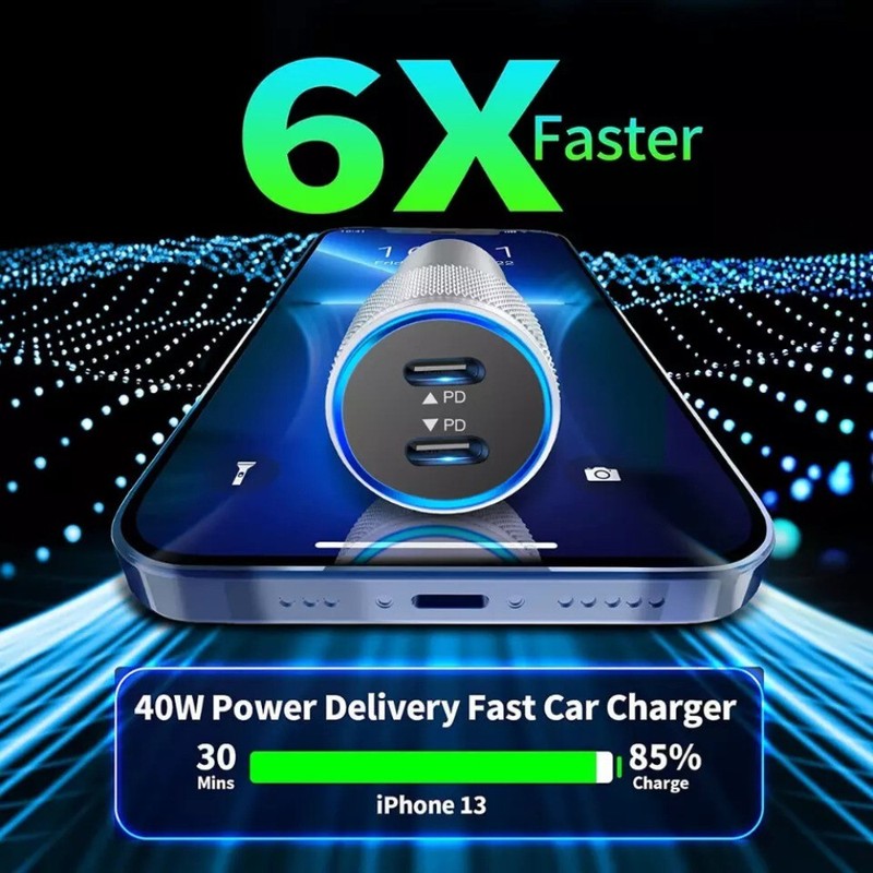 40W Fast Car Charger Magnetic Cable For i-Watch i-Phone XR XS 11 12 13 14 ProMax gallery