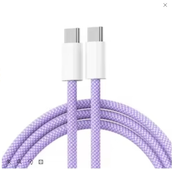 6ft Nylon Braided 60W USB C To USB C Fast Charging Data Cable gallery