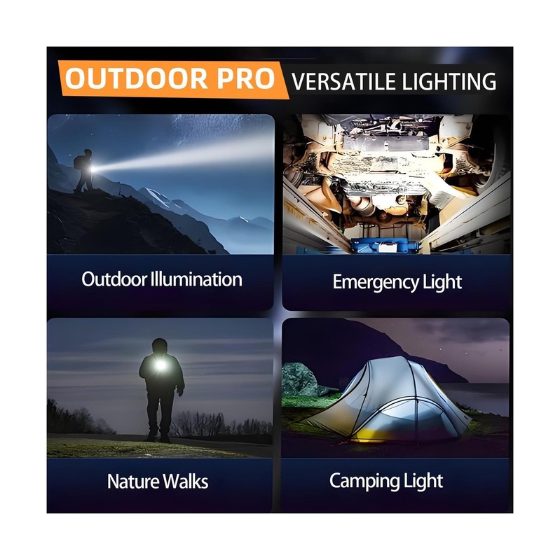 2 Pack LED Rechargeable Flashlight - 100000 Lumens Super Bright Sol... Fast Ship gallery