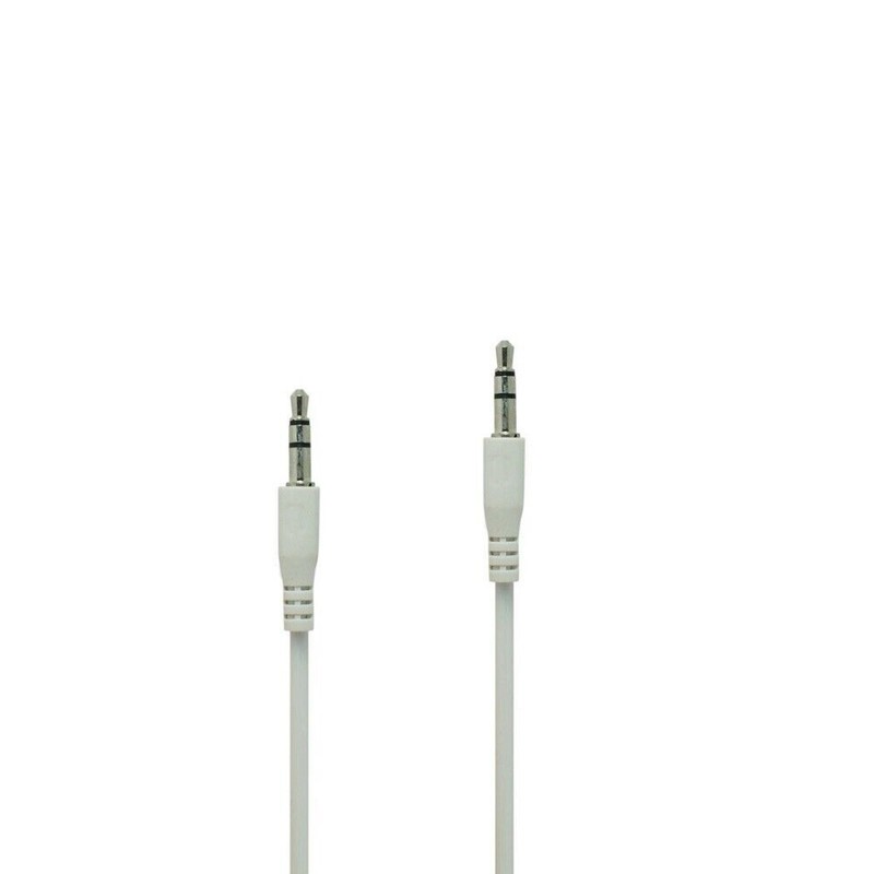 White Color 3.5 mm Stereo Male to Male Mini Jack Port Audio Aux Cable Cord for