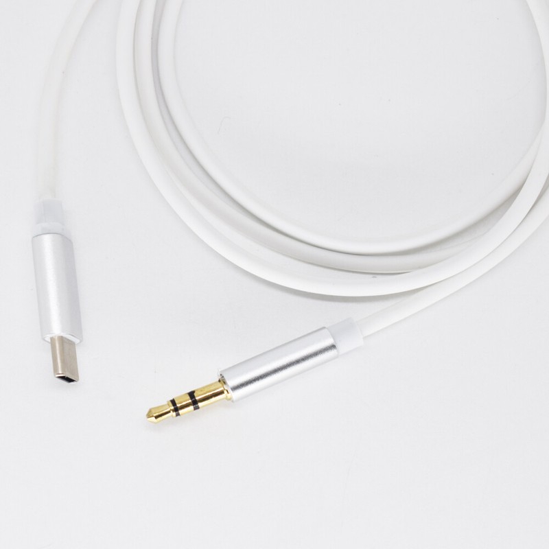 5pcs 1M/3.3ft USB C Type C to 3.5mm Male Stereo Audio Aux Cord Cable Black White