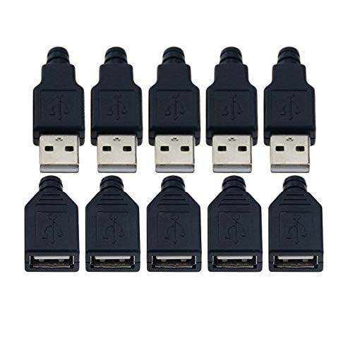 10 Pack Usb Plug Replacement 4 Pin Type A Female Male Socket Connector Solder Te gallery