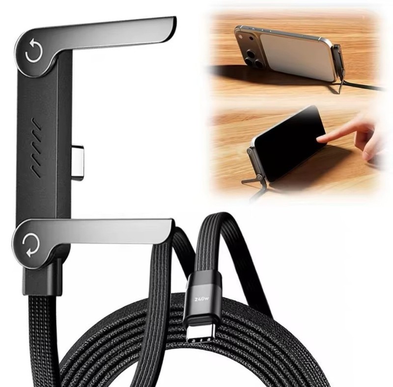 240W Charging Cable With USB with Built-in Stand for Phone & Tablet gallery
