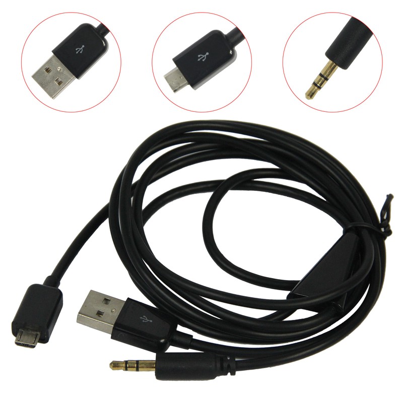 3.5MM CAR AUX AUDIO MICRO USB CABLE FOR SAMSUNG GALAXY S3 S2 NOTE HTC SONY NU4 gallery