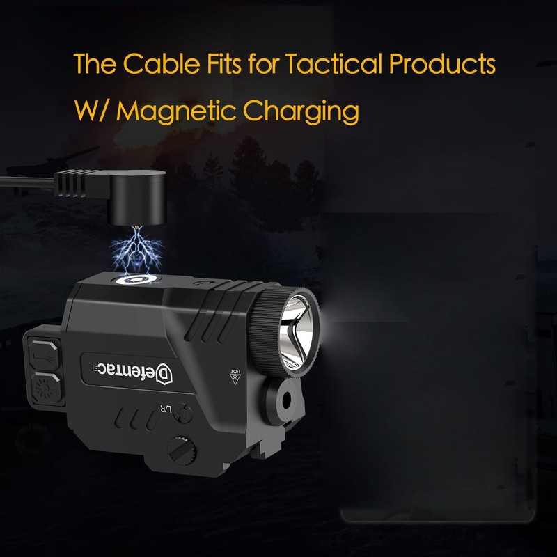 DEFENTAC USB Magnetic Charging Cable Compatible with Tactical Products W/Magneti gallery