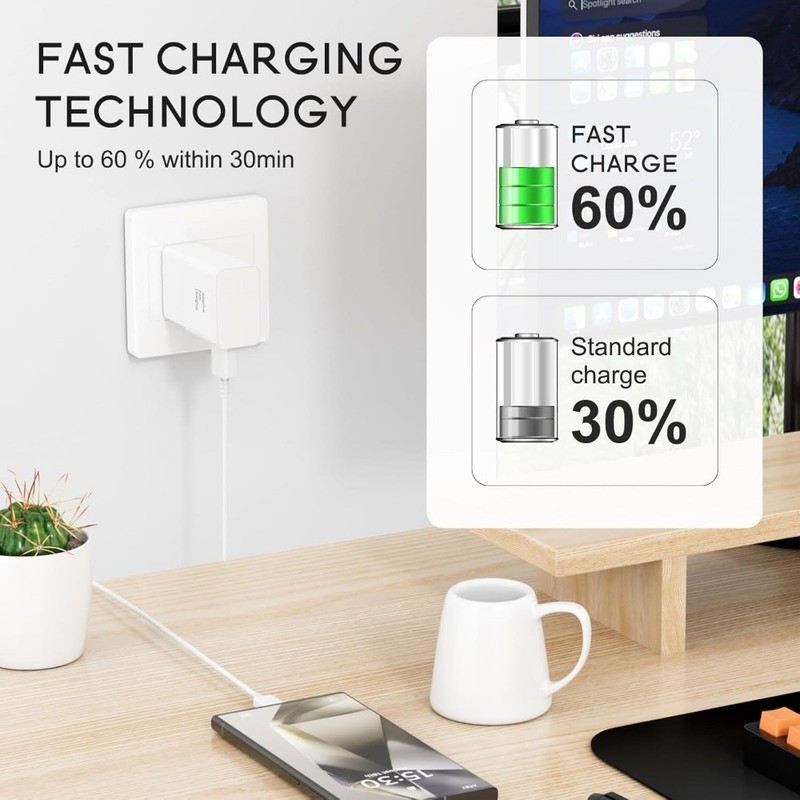 ADAPTIVE FAST CHARGING WALL CHARGER ADAPTER FOR SAMSUNG S7 S8 S9 S10 Note 8 9 10 gallery