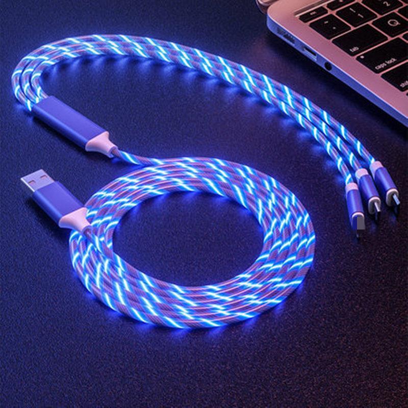 LED Light Up Fast Charging Charger Cable USB Cord For iPhone Android Type C New gallery