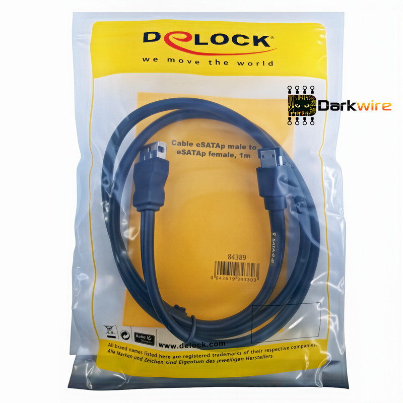 DeLock eSATAp Male to eSATAp Female Extension Cable 1m - eSATA