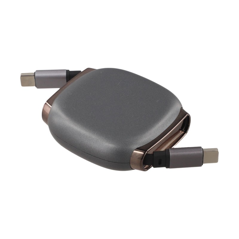 PD3.1 240W Retractable USB C Cable with Aluminum Alloy Frame TPE Coating gallery