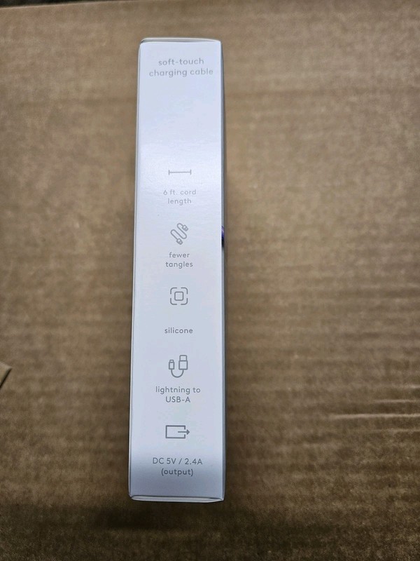 12x Heyday 6 Ft. USB-A Soft Touch Charging Cable Purple New Sealed In Box gallery