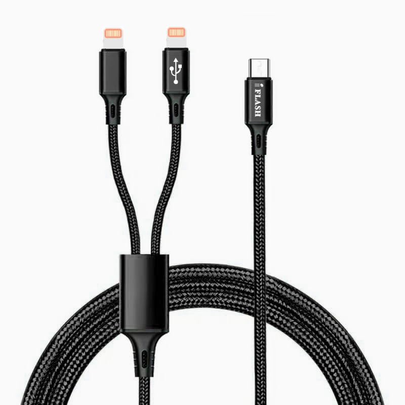 3 Feet Dual Port Lighting Splitter Charging Cable – Power up to Two Apple Dev…