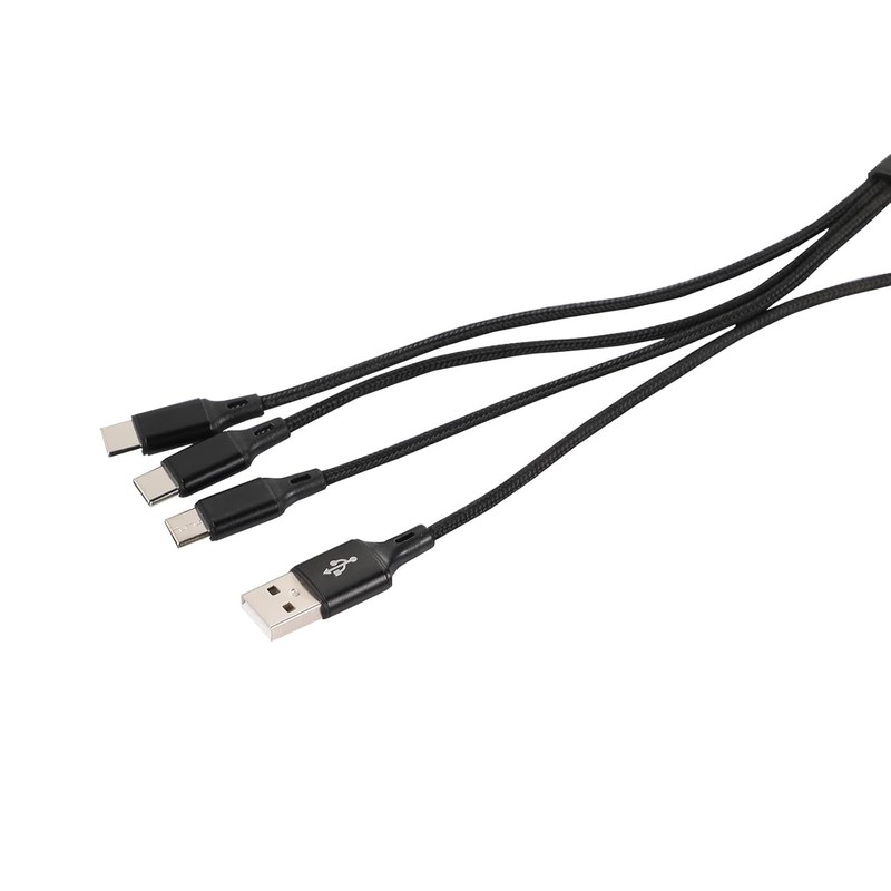 Cutwif 2Pack 4ft USB C Splitter Cable – 3 in 1 Charging Cord Black gallery