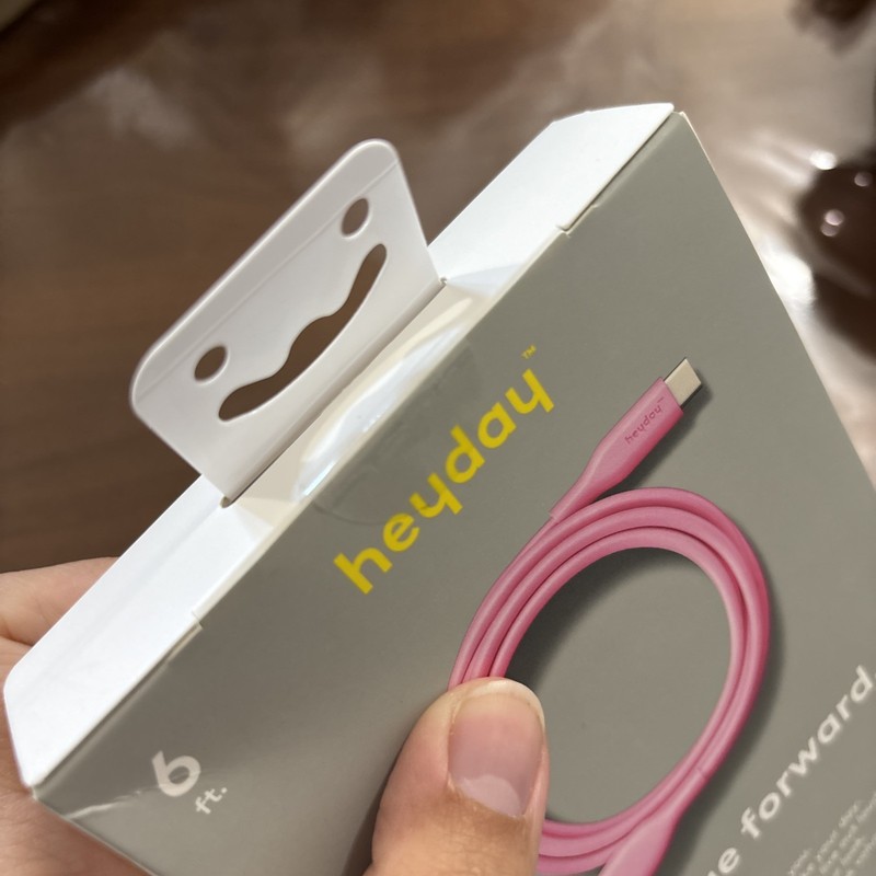 Heyday 6 Ft. USB-A To USB-C Soft Touch Charging Cable PINK New Sealed Box gallery