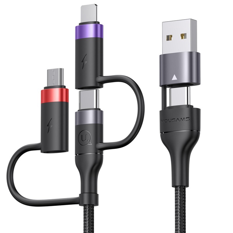 60W USB C Multi Fast Charging Cable, 5-in-1 Nylon Braided, 3A Fast Sync Adapter gallery