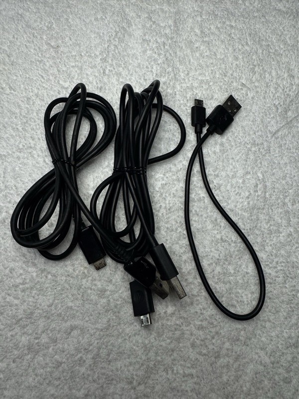 Lot Of 3 Micro USB Cables Different Length, Black