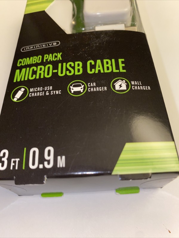 Infinitive Combo Pack Micro-USB Charge & Sync Cable/Wall Charger/Car Charger gallery
