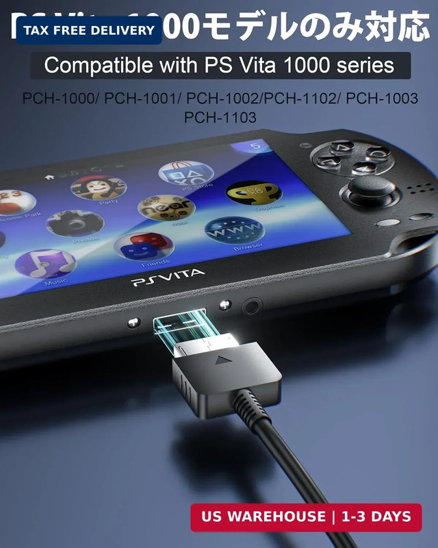 USB Charger Cable for PS Vita 1000, 1.2m/4ft Fast Charging Cord, PVC Jacket & 24 gallery