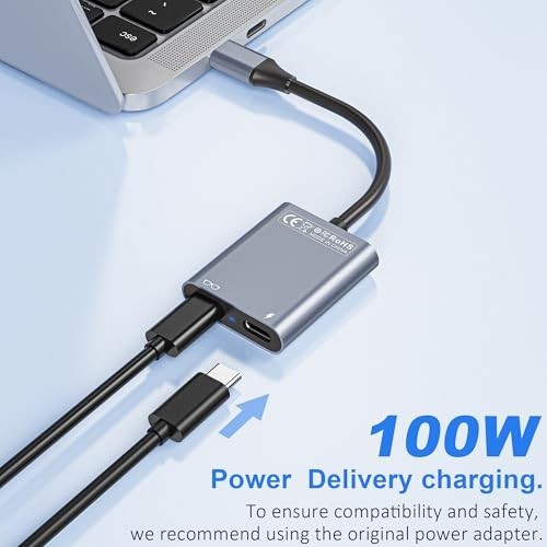 USB-C to HDMI Glasses Charging Adapter, 100W PD, 4K@60Hz for Switch, PS4/5, Xbox gallery