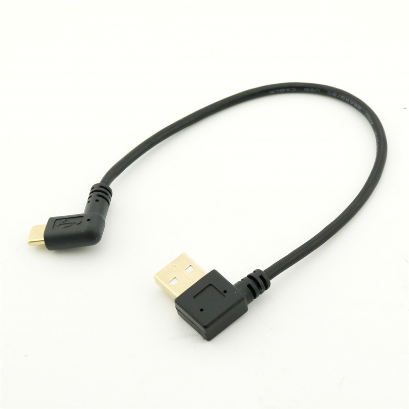 Type C Male Right angled to USB 2.0 A Male Left angled charging Sync Data Cable gallery