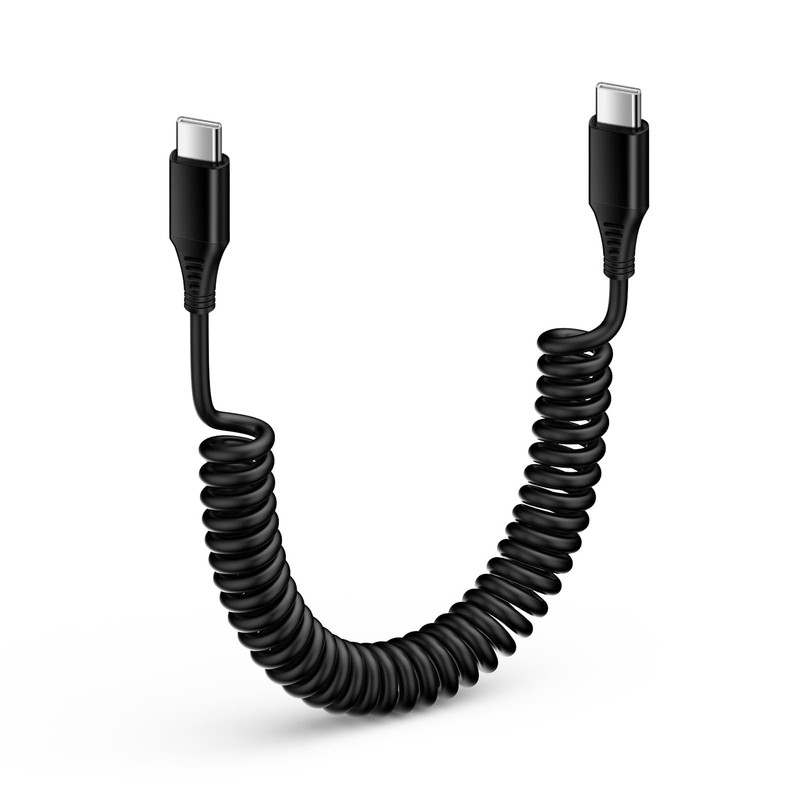 iPhone 17 Air 16e 16 15 Pro Max Charger Cable 3ft for Car Coiled USB C Cord