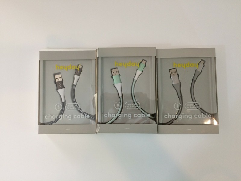 Heyday 6ft & 4ft Micro USB For Android Charging Cable 3 Count Lot gallery