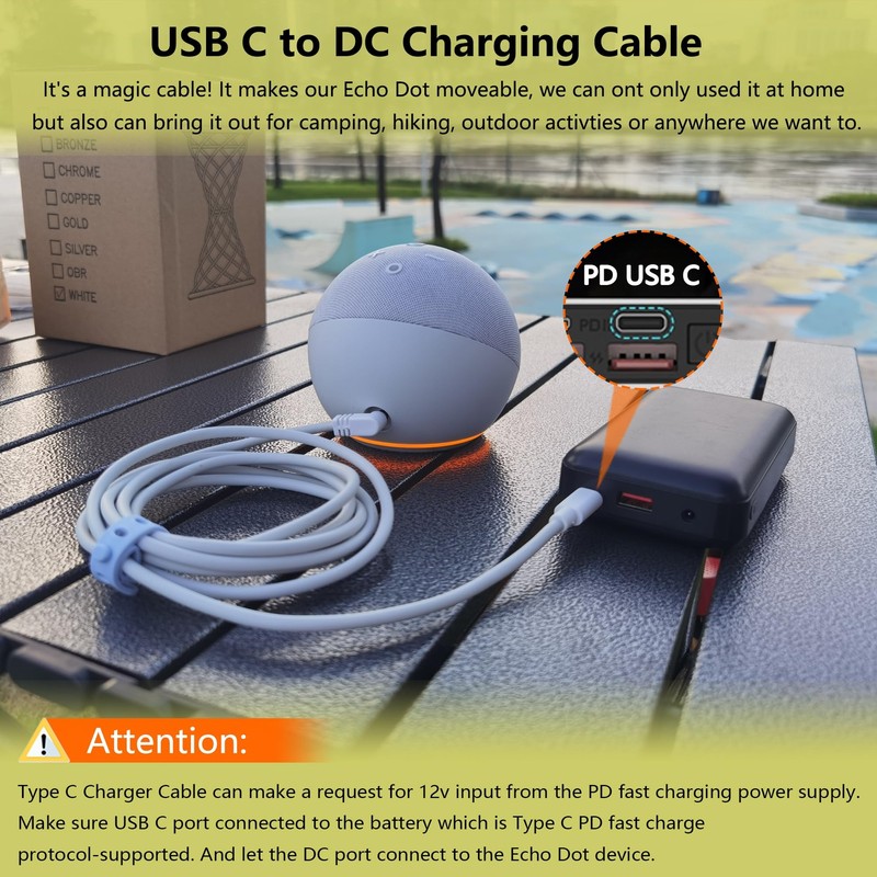 USB C Charger Cable for Echo Dot 3rd/4th Gen Echo Dot 3rd/4th Gen with Clock ... gallery