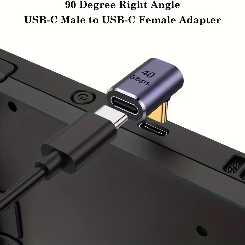 🔥USB-C Angle Adapter Thunderbolt 3 40Gbps 100W PD 8K@60Hz 🆕 gallery