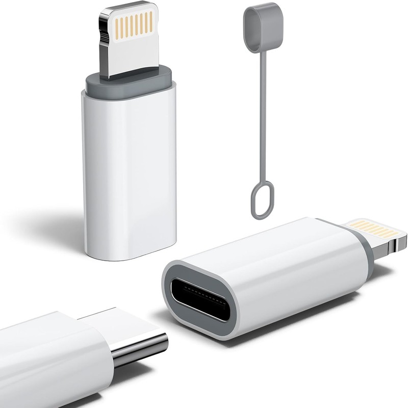 MFi Certified 27W USB C to Lightning Adapter (2 Pack) – Fast Charging White