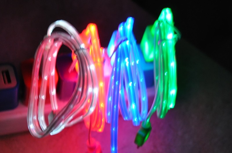 LED LIGHT-UP glow USB Data phone charger Cable charge FOR iphone 4 5s 6 7 8 X se gallery