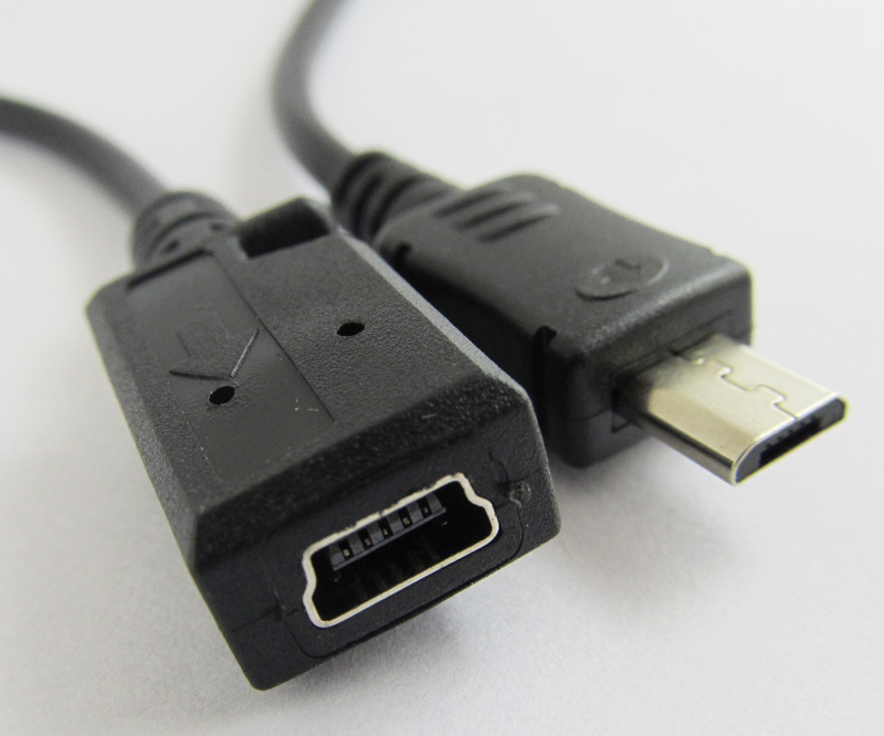 4pcs USB 2.0 Mini 5pin A Female to Micro 5pin B Male Adapter Converter Cable gallery