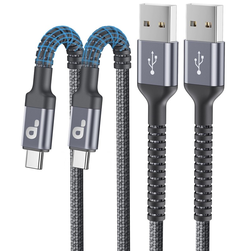 USB to USB C Cable 3A Fast Charging [2 Pack 6FT] USB A to USB C Charger Cord