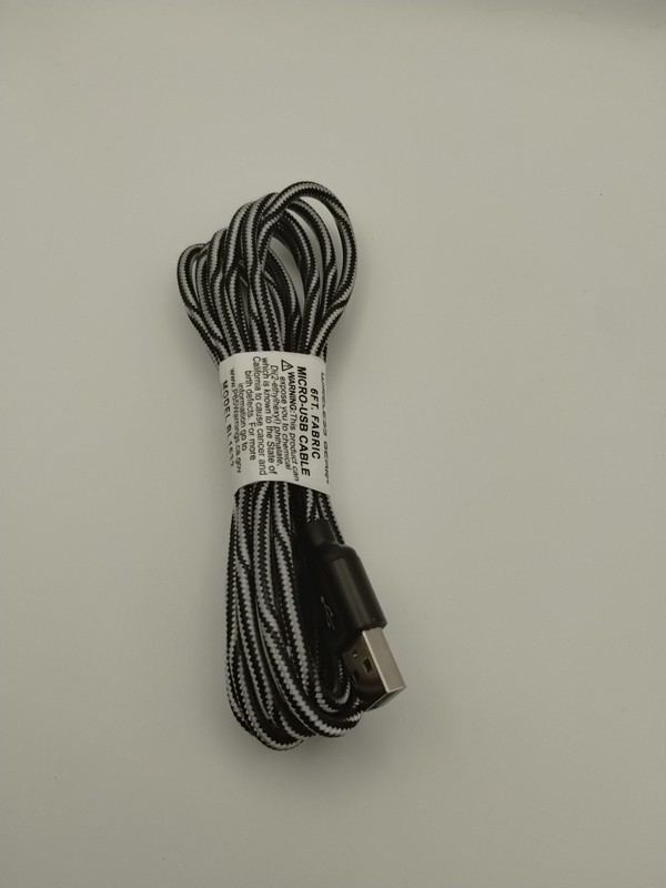 Micro USB Cable Fabric 6ft New BL1632