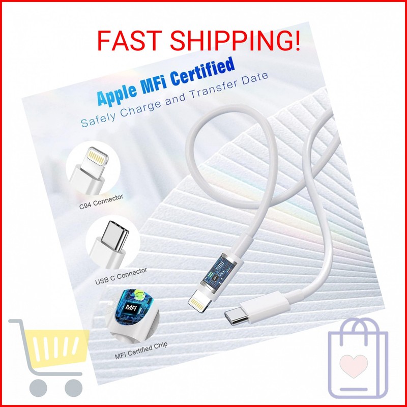 USB C to Lightning Cable [Apple MFi Certified] 2Pack 6FT iPhone Fast Charger Cab gallery