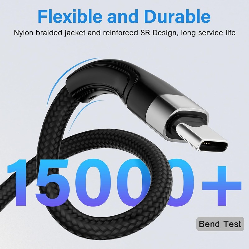 USB C Cable 8FT 50 Pack Fast Charging for iPhone 17 16 Galaxy S24 CarPlay gallery