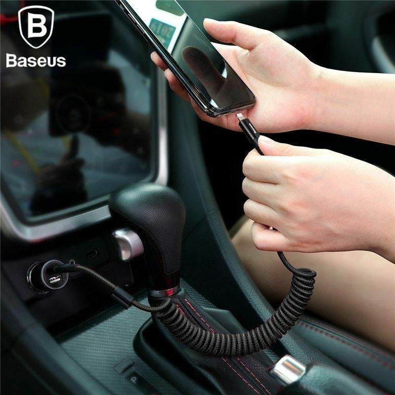 Baseus Coiled Elastic PD20W Data Charging Cable For iPhone 13 12 11 Pro Xs X 8 7 gallery