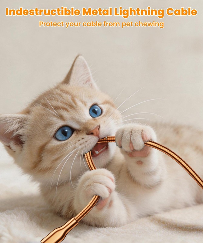 6FT Chew Proof Metal Braided Lightning Cable - MFi Certified Indestructible U... gallery