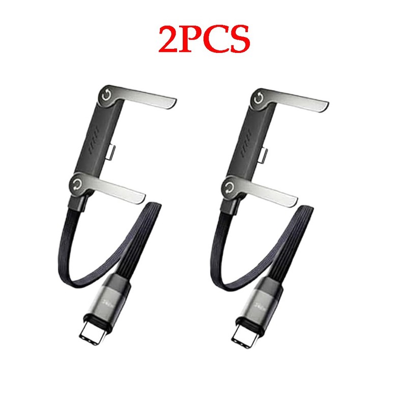240w Fast Charging Foldable Bracket Data Cablewith Built-in Holder Black HO T