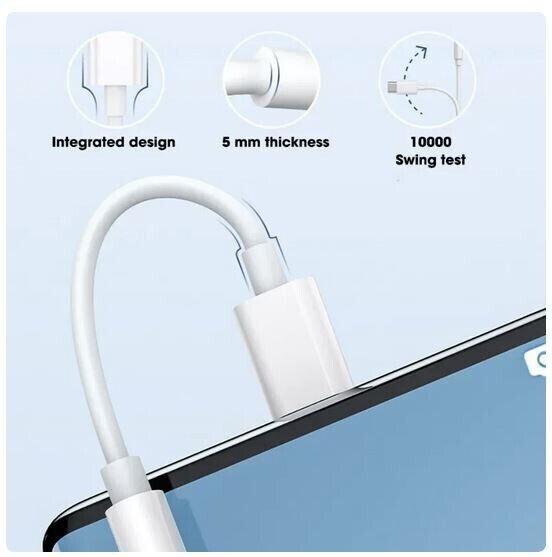 USB Type C to 3.5mm Aux Jack Adapter Earphone Dongle Cable For iPhone 15 Pro Max gallery